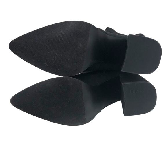 STEVE MADDEN Tava Black Over the Knee Boots 10 Block Heel Suede - Picture 6 of 9